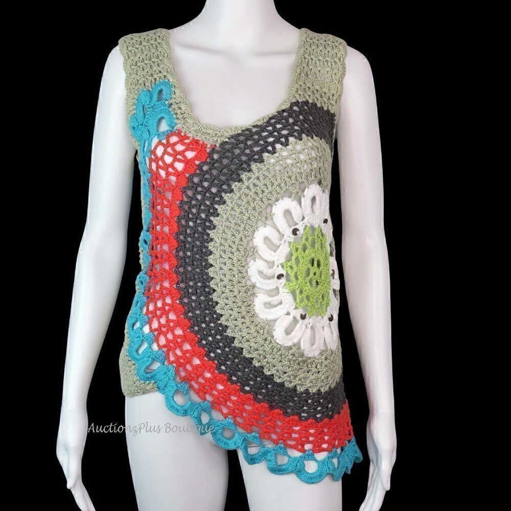 Pure Handknit Fresh Produce Asymmetrical Sweater